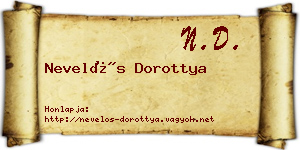 Nevelős Dorottya névjegykártya